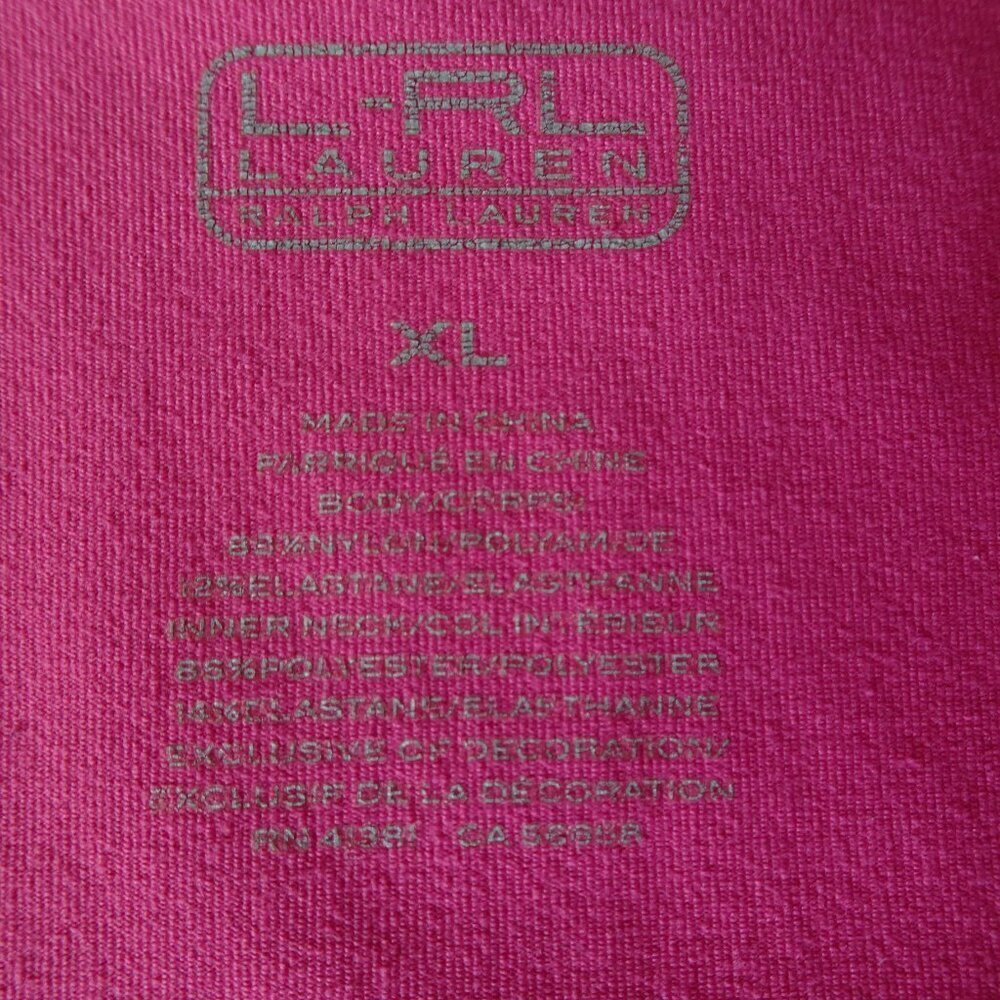 LRL Ralph Lauren Active Full Zip Jacket Women's Size XL Pink Track Sportswear - Picture 8 of 9